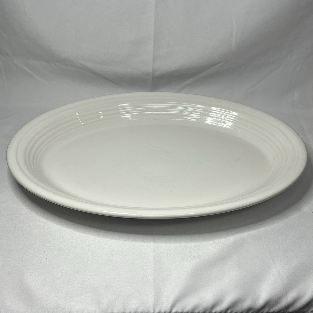 11" FIESTA WHITE OVAL PLATTER SERVING DISH FIESTAWARE HOMER LAUGHLIN TRAY